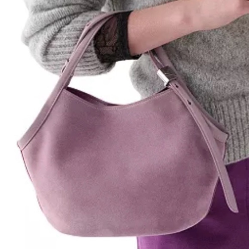 ♠️ KATE SPADE NWT Deco Tulip Small Suede Tote Bag with dust bag /packaging - Picture 6 of 16